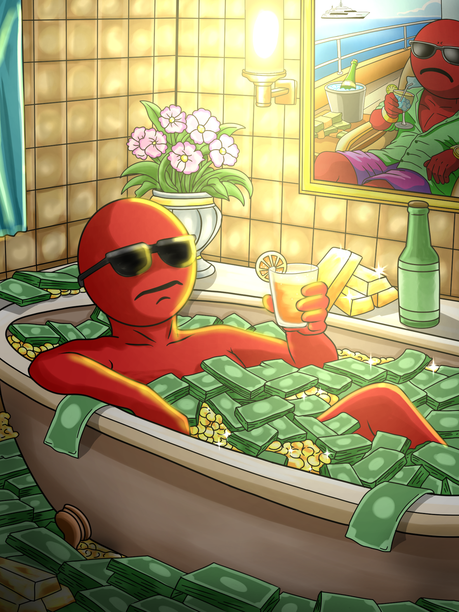 Mad Rich in the Tub